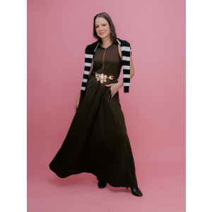 VESTIDO AMANDINE MARROM