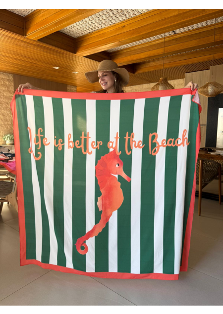 PAREO CAVALO MARINHO VERDE
